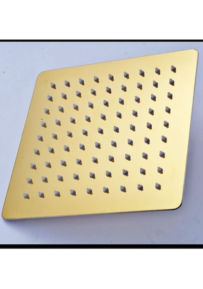 İsaoğlu Yapı Gold Duş Seti Altın Duş Sistemi Büyük Metal Tepe Duş Yağmurlama Sistem Batarya Dahil Set Gold