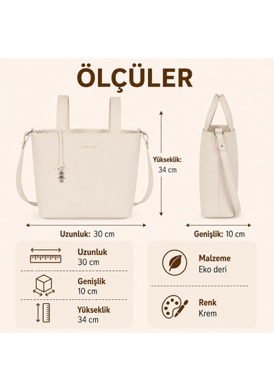 Pasito A Pasito Icon Crossbody Bebek Bakım Çantası Cream Krem