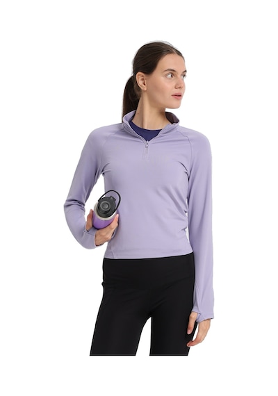 Sportive Dewey Half-zip Kadın Mor Koşu T-shirt 25kk1033-lıl 1776385 Mor