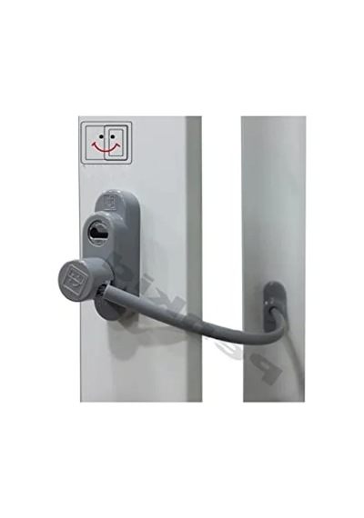 Kablolu Pvc Pencere Kilidi - 20 Cm, 500 Kg Güç Dayanıklılığı