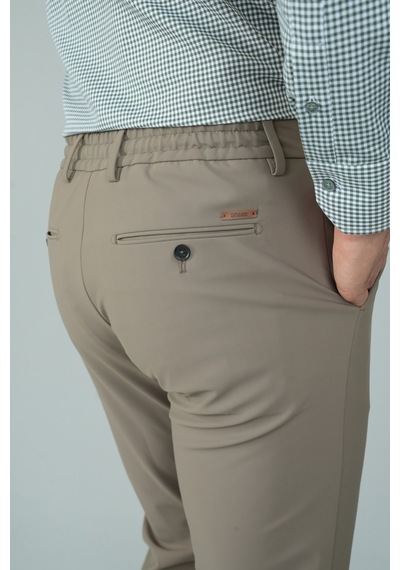 Bisse Bej Jagger Lastikli Rahat Spor Erkek Pantolon Pns24k24005 D07 Bej