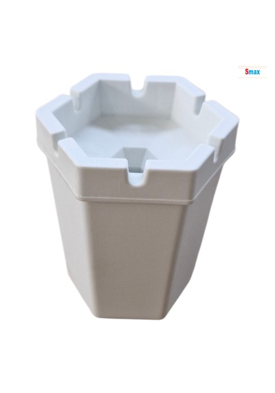 Kokusuz Küllük, Kokusuz Dumansız Altıgen Küllük Plastik Beyaz Asimetrik Tr Dumansız Altıgen Küllük Dayanıklı Plastik Modern Tasarım