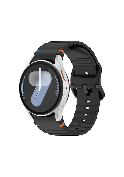 Forzacase Samsung Galaxy Watch 7 44mm İle Uyumlu Wavy Style Tokalı Silikon Kordon Kayış - Fc1101