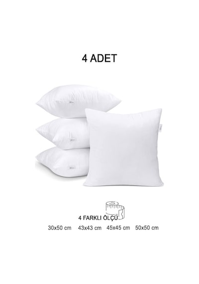 4 Adet Premium Kare Kırlent İç Yastık 1.kalite Elyaf Dolgulu Oyuncu Koltuk Yastığı, 43x43