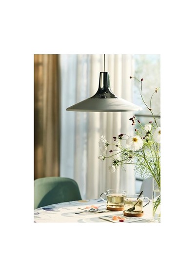 Ikea Fyrtıofyra Sarkıt Lamba, Krom Görünümlü-beyaz, 38 Cm