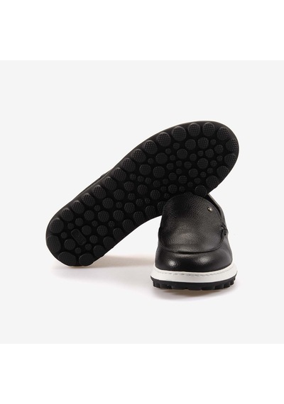 Mocassini Hakiki Deri Erkek Spor & Sneaker Ayakkabı A6303 Siyah