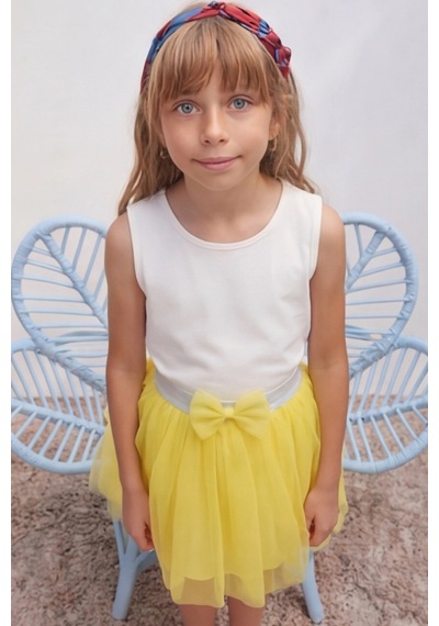Esila Kids Kız Çocuk Etek Tütü Etek Sarı Renk