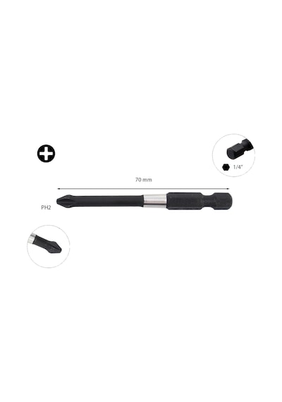 Ceta Form Ph2 x 70 MM Darbeli Yıldız Bits Uç Cb702Tm