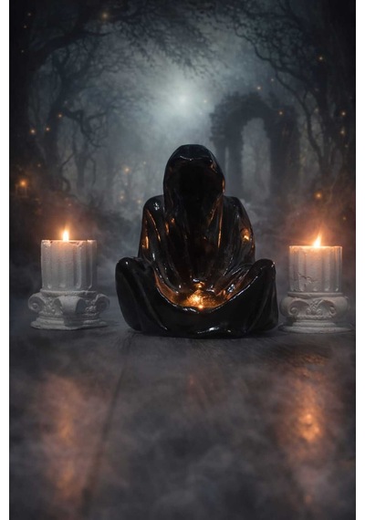 Dekoratif Obje Seti Gölgenin Prensi Biblo, 2 Sütun Mumluk-3 Tealight Mum Gotik Ve Şık Ev Dekoru Siyah - 856667581