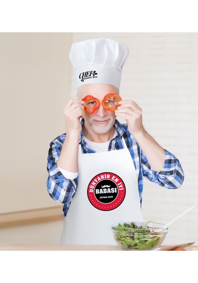 Kişiye Özel Dünyanın En Iyi Babası Erkek Mutfak Önlüğü Ve Aşçı Şa (430997241)