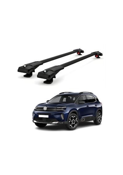 Citroen C5 Aircross 2017-2024 İçin Ara Atkı Tavan Barı , Araç Üstü Ekipman Taşıma Barı Siyah 2 Adet