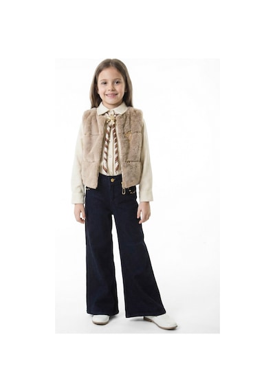 Xo Kids Kız Çocuk 3lu Alt Üst Takım 7-14 Yaş 3904-4904 Vizon