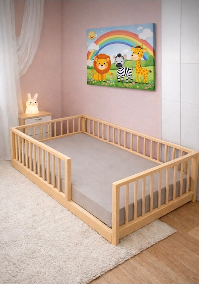 Dogal Ahsap Çocuk Ve Yetiskin Yatagi Karyola Ayaksiz 70x130 Cm Kry007 Dogal Ahsap Çocuk Ve Yetiskin Yatagi Karyola Ayaksiz 70x130 Cm Kry007
