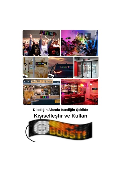Wearfitpro Pixel Led Kumandalı Dijital Dinamik Led Kişiselleştirilebilir Kayan Yazı Ev Ofis Araç Uyumlu Led