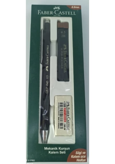 Faber Grip 1345 Siyah 0.5mm Kalem-silgi-uç Siyah