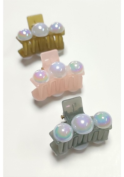 İnci Mandal Toka 3,5 Cm Pembe