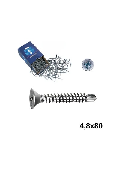 Selectron 4,8x80 Yıldız Havşa Başlı Matkap Uçlu Vida 250 Ad