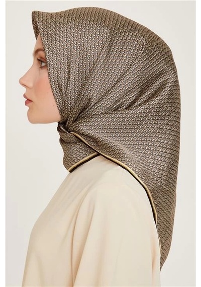 Armine Sura Saf İpek Eşarp 9250d 31 Kahverengi