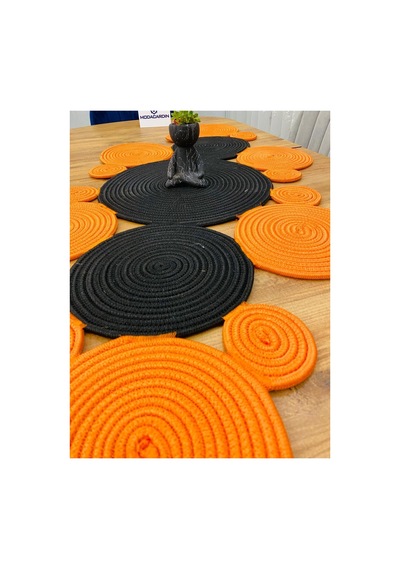 Jüt, Hasır, Dekoratif Masa Örtüsü,papatya Model Runner 30x100 Cm, Sehpa Örtüsü, Bohem Tarzı Siyah Turuncu Siyah Turuncu Jüt, Hasır, Dekoratif Masa Örtüsü,papatya Model Runner 30x100 Cm, Sehpa Örtüsü, Bohem Tarzı Siyah Turuncu Siyah Turuncu