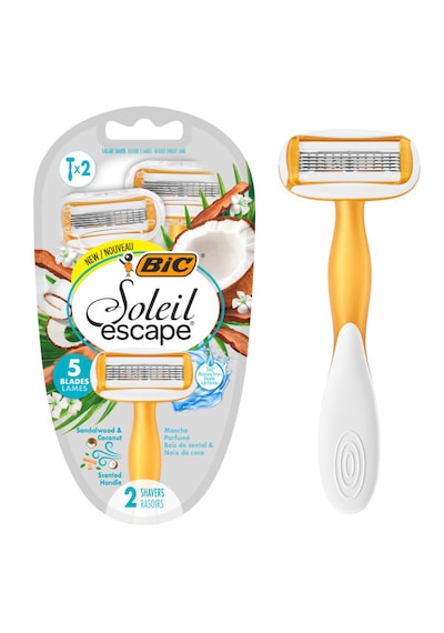 Bıc Soleil Escape 5 Bıçaklı Kadın Tıraş Bıçağı 2 Li Hindistan Cevizi