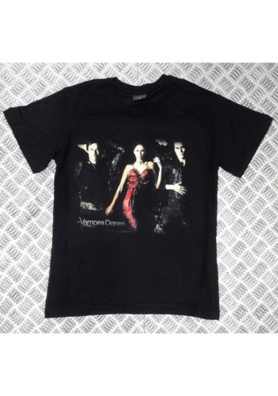 Stoned&Fame The Vampire Diaries Baskılı Unisex Siyah %100 Pamuk T-shirt SIYAH