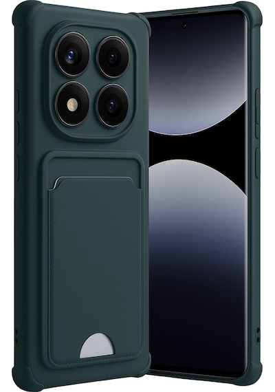 Ilkeshop Newface Xiaomi Redmi Note 14 Pro 5g Kelvin Kartvizitli Silikon - Koyu Yeşil