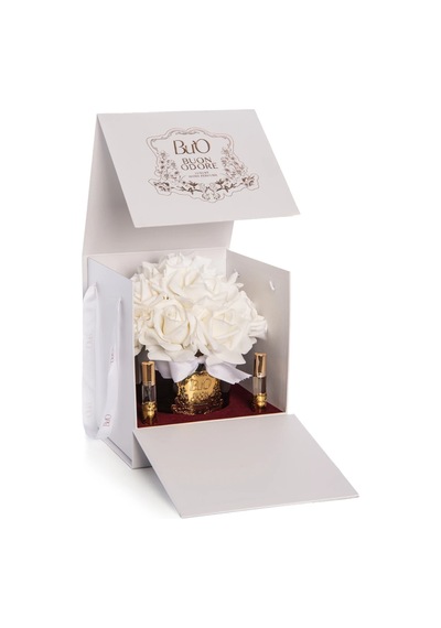 Siyah Cam Gold 14 Gül Luxury Home Perfume Pudra