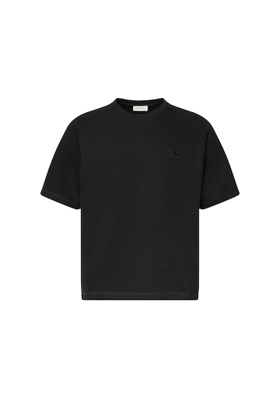 Calvin Klein Erkek Cozy Flatback Rib Ss Siyah Relaxed T-shirt-12801 Siyah