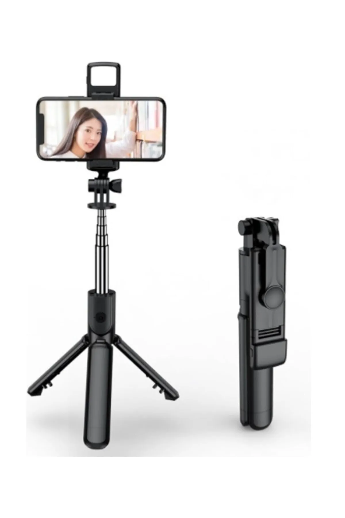 Abatech S03 Led Işıklı Tripod Bluetooth Kumandalı Üçü Birarada Selfie Çubuğu Monopod