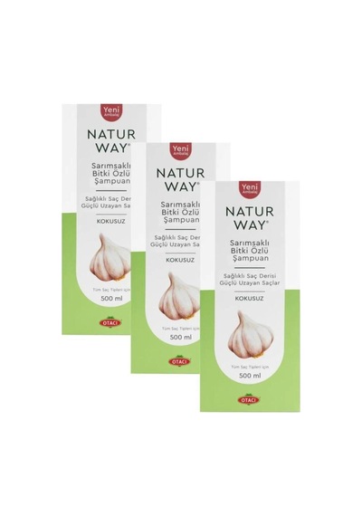 Otacı Naturway Sarımsaklı Bitki Özlü Şampuan 3 x 500 ML