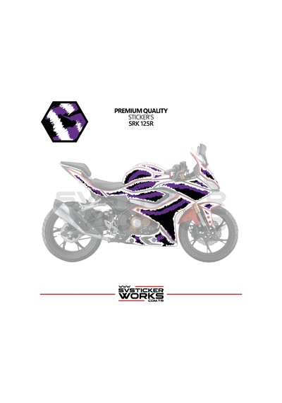 Rks Srk 125r - 250rs Kaplama Sticker Air Brush Motor Kaplama Modeli Hazır Kit Tüm Yıllar Uyumlu Mor