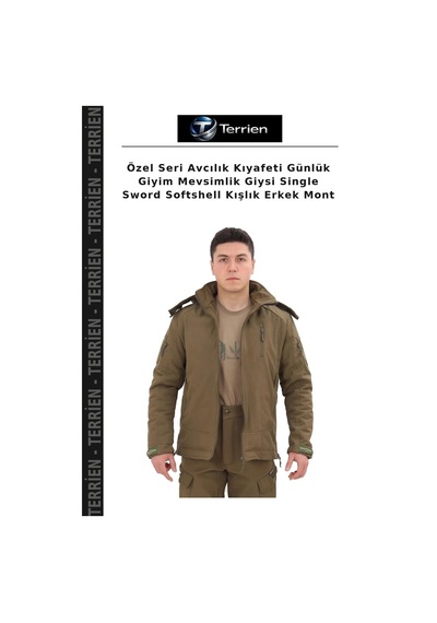 Terrien Özel Seri Avcılık Kıyafeti Günlük Giyim Mevsimlik Giysi Single Sword Softshell Kışlık Erkek Mont Çok Renkli