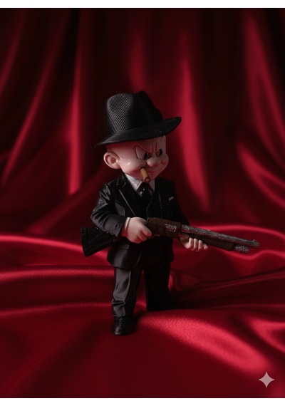 Looney Tunes Mafia Serisi 3 Lü Figür Seti - Bugs Bunny, Elmer Fudd, Daffy Duck Özel Koleksiyon