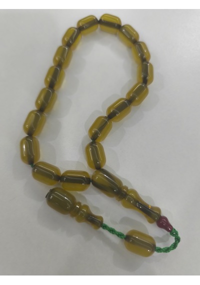 Zeyzun Usta Bilek Boy Efe Maskot Sıkma Kehribar Tespih 15x10 Mm K
