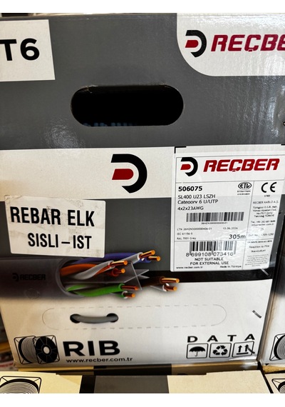 Reçber Cat 6 H.f. U/utp Sl400 23 Awg 305 Metre Gri