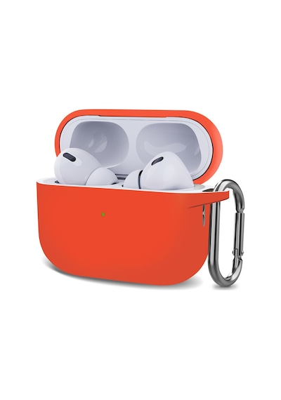 Microsonic Apple Uyumlu AirPods Pro 2.nesil Kılıf Askılı Mat Silikon Turuncu
