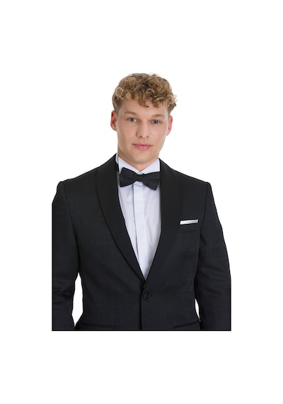 Hatemoğlu Siyah Slim Fit Çıkma Sivri Yaka Klasik Damatlık 36035 Siyah