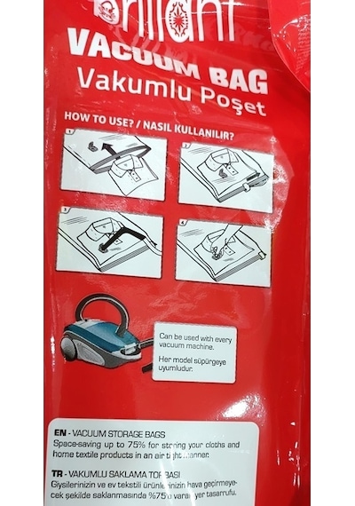 Brillant Vakumlu Hurç, 1 Adet, Jumbo Boy 73x130 Şeffaf
