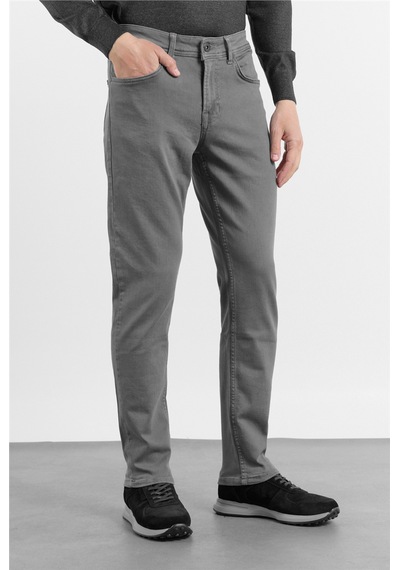İmza Füme Pamuklu 5 Cep Düz Paça Slim Fit Casual Denim Pantolon 1023260152