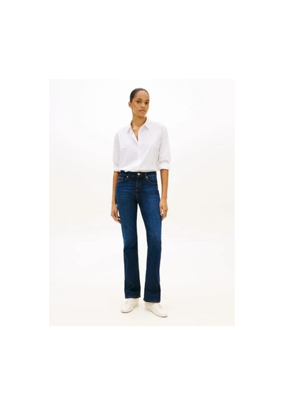 Tommy Hilfiger Cotton Easy Shırt Kadın Beyaz Uk Gömlek - Ww0ww48190