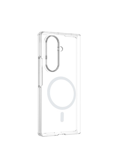 Samsung Galaxy Uyumlu Z Fold 6 Kılıf Darbe Emici İnce Korumalı M-safe Şarj Özellikli Pürüzsüz Şeffaf Sert Pc Kapak Şeffaf