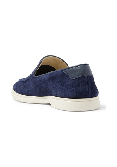 Cqp Debonair Süet Deri Erkek Loafer 40-45 Mavi