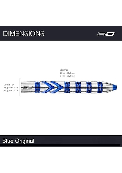 Red Dragon Gerwyn Price Blue Originals % 90 Tungsten Çelik Uçlu Dart Oku