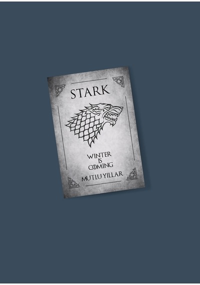 Game Of Thrones 3 Lü Yeni Yıl Kartı Yılbaşı Kartı Tabrik Kartı Stark Hause Kart