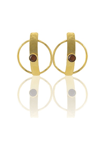 Kadir Jewellery 22 Ayar Altın Kaplama Vintage Küpe -el İşçiliği Ve Hipoalerjenik Küpe Kahverengi 20137725