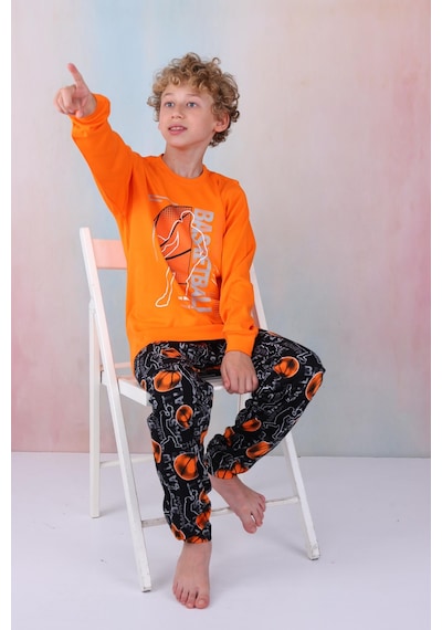 Yeni Sezon Erkek Çocuk Gez Garson Basketball Uzun Kollu Pamuk İnterlok Pijama Takımı 5154-turuncu Turuncu Yeni Sezon Erkek Çocuk Gez Garson Basketball Uzun Kollu Pamuk İnterlok Pijama Takımı 5154-turuncu Turuncu