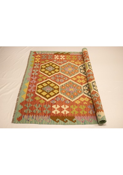 El Dokuma Afgan Kilim 100% Yün Kök Boya Elsanat Eserı İle Harıka Desenlı Çok Renkli