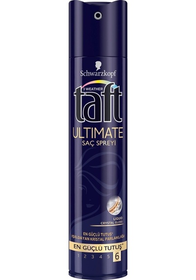 Taft Ultimate Kristal Parlaklığı Veren En Güçlü Saç Spreyi 250 ML