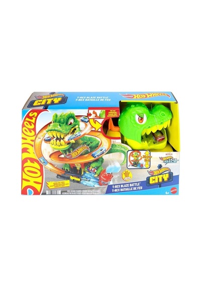 T-rex Ve İtfaiye İstasyonu Oyun Seti Eğlenceli Tasarım