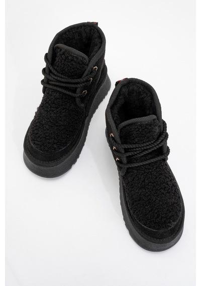 Luvishoes Luvi Shoes Tyson Siyah Süet Kürklü Kalın Taban Bağcıklı Kadın Spor Bot Siyah Süet Luvishoes Luvi Shoes Tyson Siyah Süet Kürklü Kalın Taban Bağcıklı Kadın Spor Bot Siyah Süet